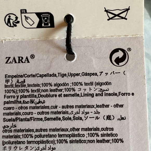 NWT. Zara Denim Blue Flat Slider Sandals with Studs. Size 10. - Picture 8 of 8